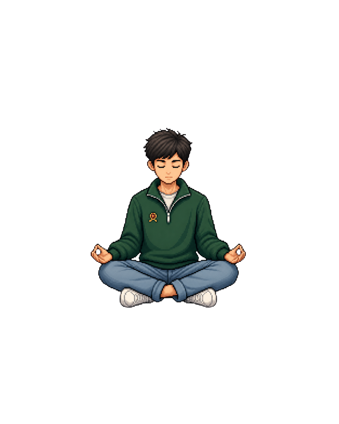 meditating character